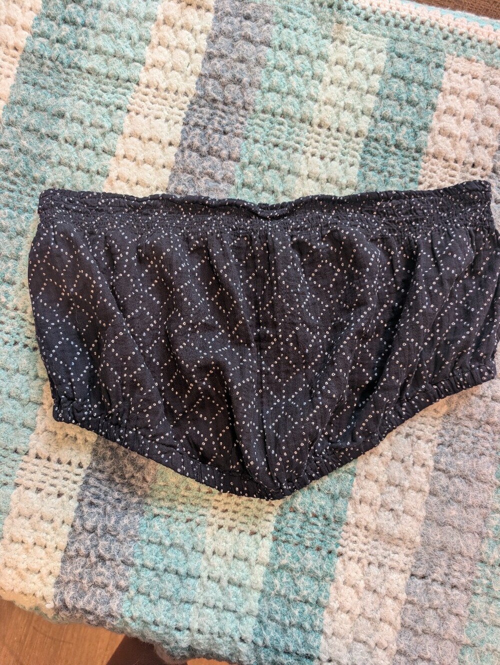 universal Threads Blue Polka Dot Bandeau Crop Top  Size 2XL